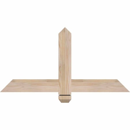 Ekena Millwork Eugene Smooth Timber Gable Bracket, Douglas Fir, 36"W x 18"H x 1 1/2"D x 3 1/2"F, 12/12 Pitch GBW036X18X0204EUG00SDF
